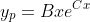 y_p=Bxe^{Cx}