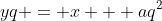 yq = x + aq^2