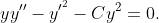 yy''-y'^{{}^2}-Cy^2=0.