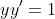 yy^{\prime}=1