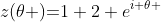 z(\theta \)\text{=}1+2 e^{i \theta }