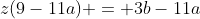 z(9-11a) = 3b-11a