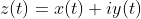 z(t)=x(t)+iy(t)