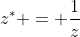 z^* = \frac{1}{z}