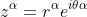 z^{\alpha}=r^{\alpha}e^{i\theta\alpha}