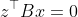 z^{\top}Bx=0