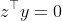 z^{\top}y=0
