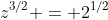 z^{3/2} = 2^{1/2}