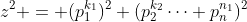 z^2 = (p_1^{k_1})^2 (p_2^{k_2}\dots p_n^{n_1})^2