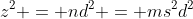 z^2 = nd^2 = ms^2d^2
