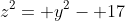 z^2= y^2- 17