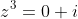 z^3=0+i