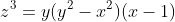 z^3=y(y^2-x^2)(x-1)