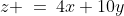z \:=\:4x+10y