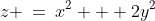 z \:=\:x^2 + 2y^2