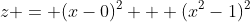z = (x-0)^2 + (x^2-1)^2