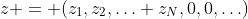 z = (z_1,z_2,\ldots z_N,0,0,\ldots)