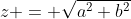 z = \sqrt{a^2+b^2}~\text{cis}\left(\tan^{-1}\left(\frac{b}{a}\right)\right)