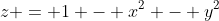 z = 1 - x^2 - y^2