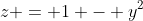 z = 1 - y^2