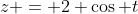 z = 2 \cos t