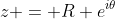 z = R e^{i\theta}~; 0 \leq \theta \leq \pi, R \rightarrow \infty