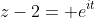 z-2= e^{it}
