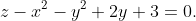 z-x^2-y^2+2y+3=0.
