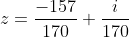 z=\frac{-157}{170}+\frac{i}{170}