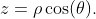 z=\rho\cos(\theta).