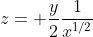 z= \frac{y}{2}\frac{1}{x^{1/2}}