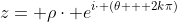 z= \rho\cdot e^{i\cdot (\theta + 2k\pi)}