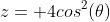 z= 4cos^2(\theta)