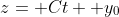 z= Ct+ y_0