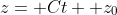 z= Ct+ z_0
