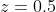 z=0.5