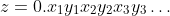 z=0.x_1y_1x_2y_2x_3y_3\ldots