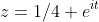 z=1/4 e^{it}