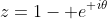 z=1-\mathrm e^{\mathrm i\theta}