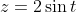 z=2\sin{t}