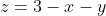 z=3-x-y