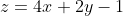 z=4x+2y-1