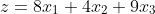 z=8x_1+4x_2+9x_3
