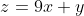 z=9x+y