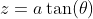 z=a\tan(\theta)