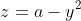 z=a-y^2