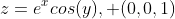 z=e^xcos(y), (0,0,1)