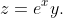 z=e^xy.