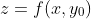 z=f(x,y_0)