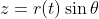 z=r(t)\sin\theta